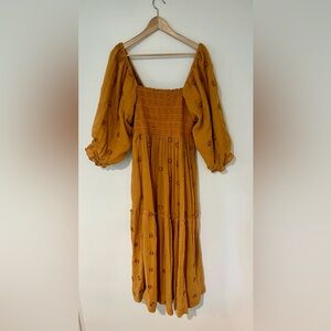 Free People Dahlia Embroidered Maxi Dress
